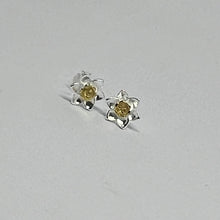 Sterling silver daffodil earrings