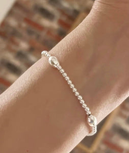 Classic chunky oval spacer bracelet with 4 chunky oval beads