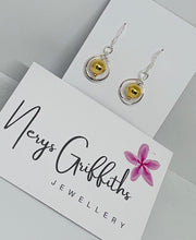 NEW Sterling silver and gold filled infinity ball earrings